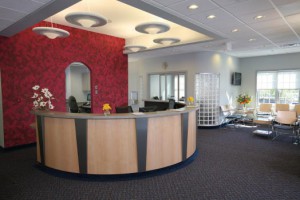 Beautiful front desk for a dental office