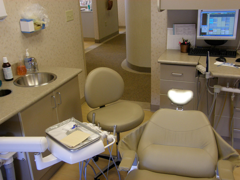 Dentist room with chairs